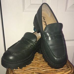 Free People Lyra log sole loafers